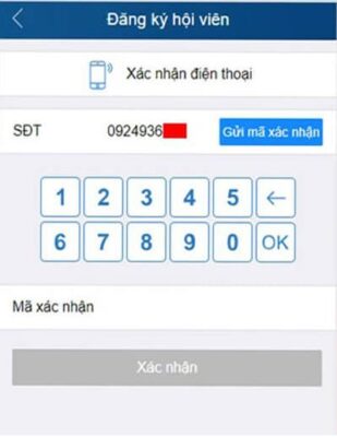 xác nhận số điện thoại